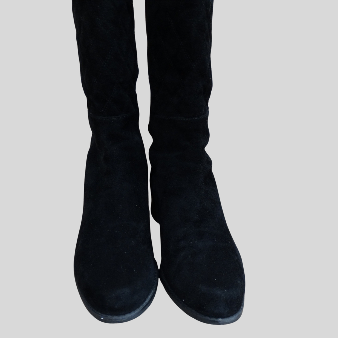 STUART WEITZMAN Stivale gambale alto scamosciato