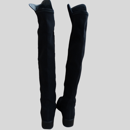 STUART WEITZMAN Stivale gambale alto scamosciato