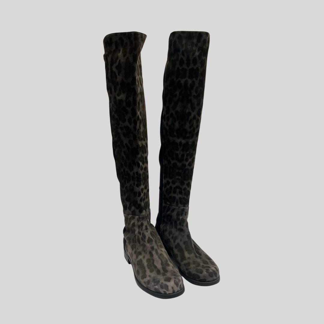 STUART WEITZMAN stivale gambale alto fondo grigio