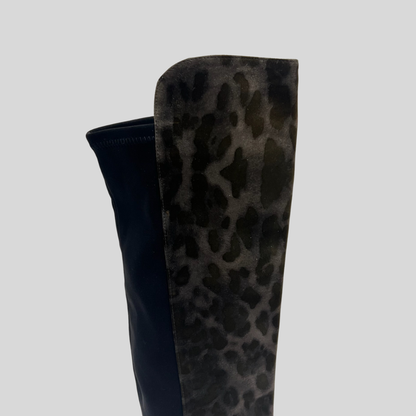 STUART WEITZMAN stivale gambale alto fondo grigio