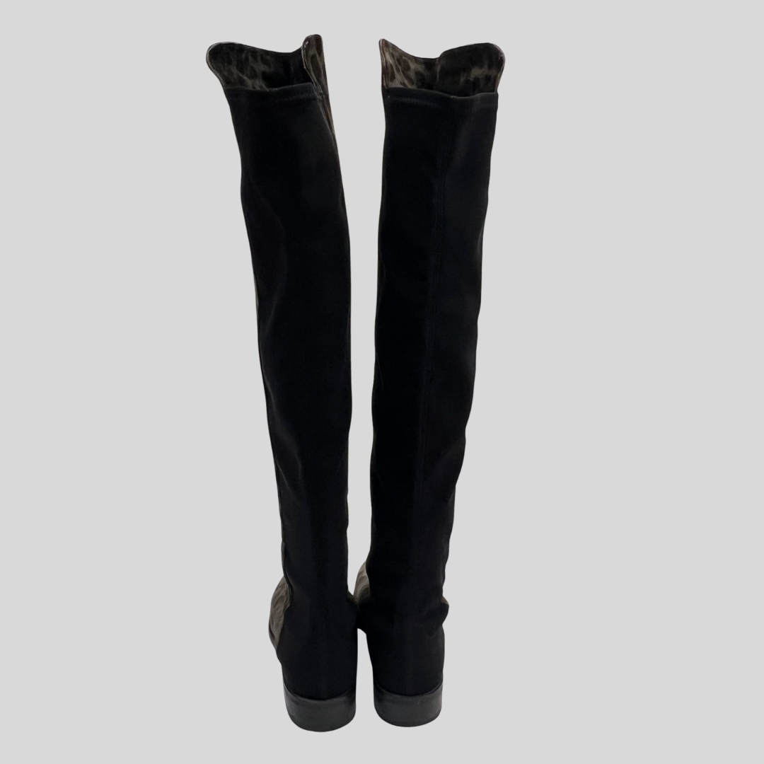 STUART WEITZMAN stivale gambale alto fondo grigio