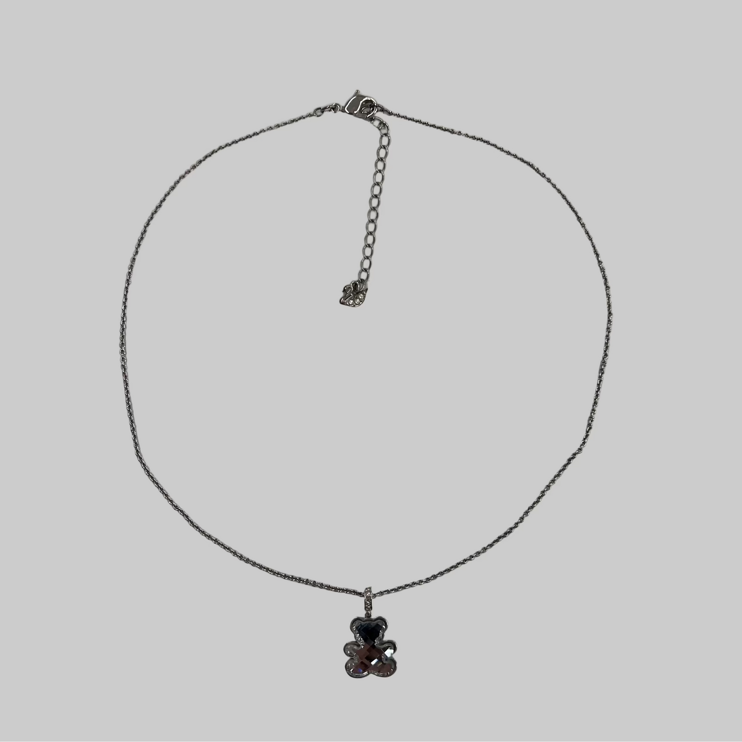SWAROVSKI Collana con teddy argento