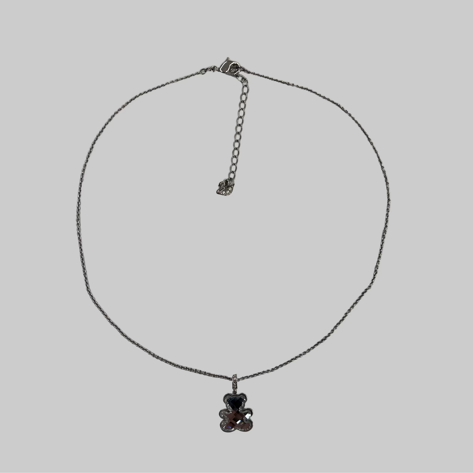 SWAROVSKI Collana con teddy argento