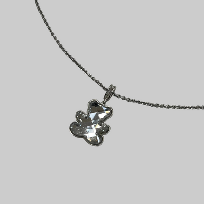 SWAROVSKI Collana con teddy argento