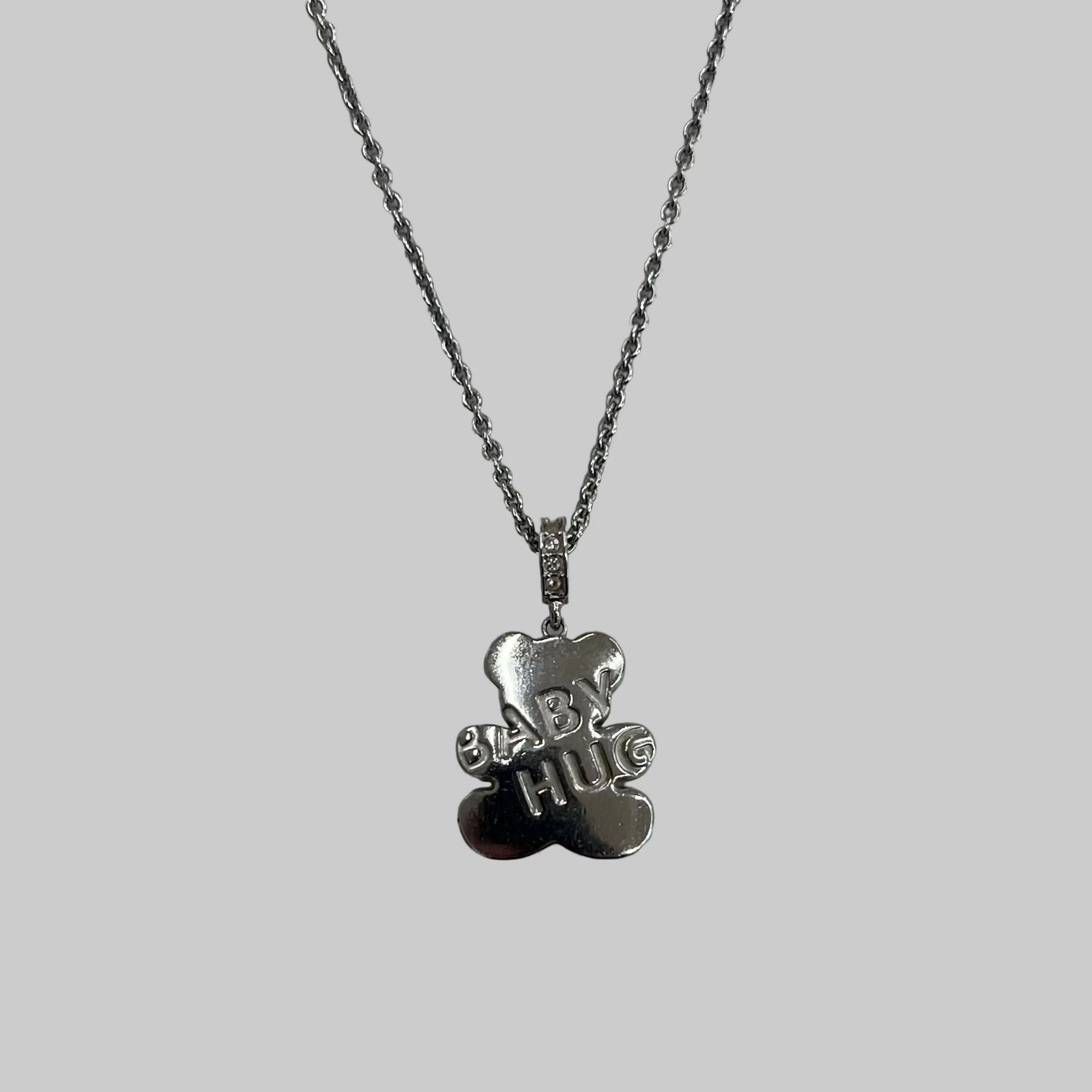 SWAROVSKI Collana con teddy argento