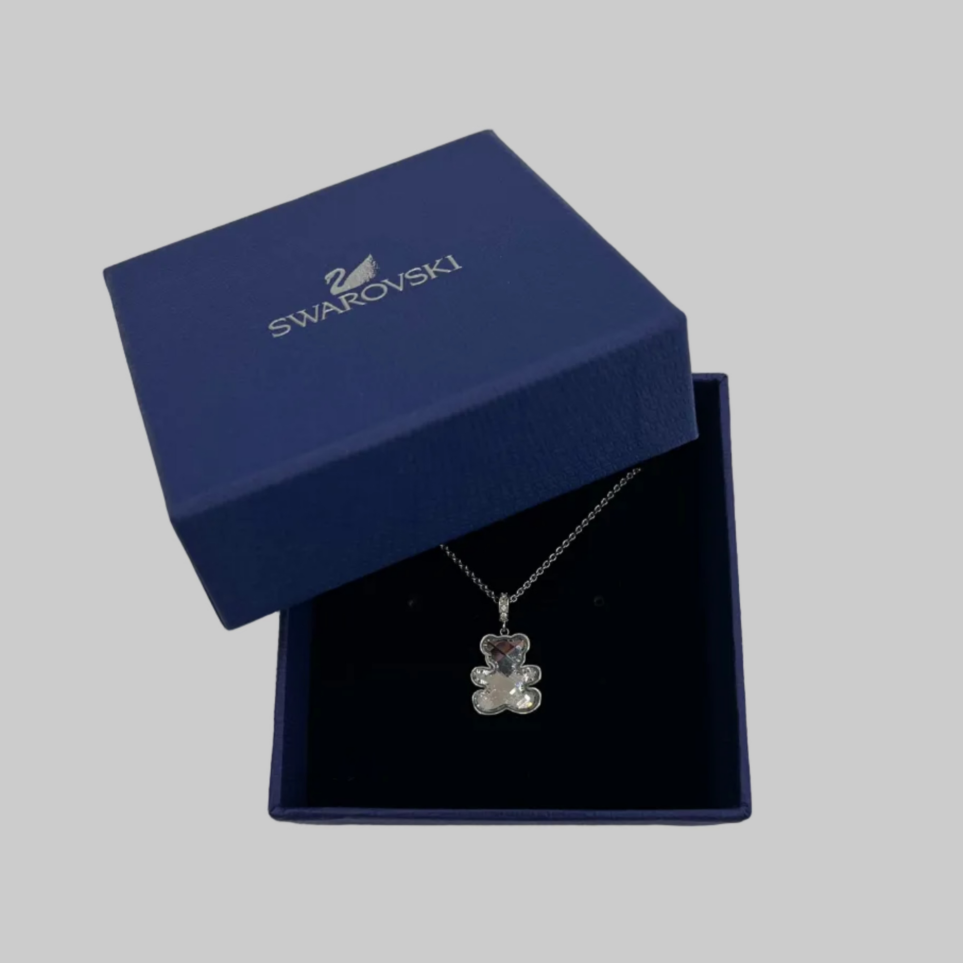 SWAROVSKI Collana con teddy argento