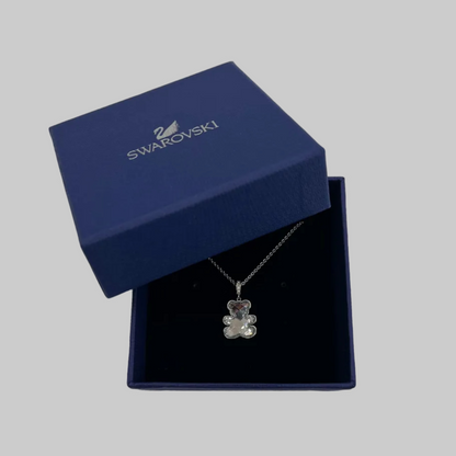 SWAROVSKI Collana con teddy argento
