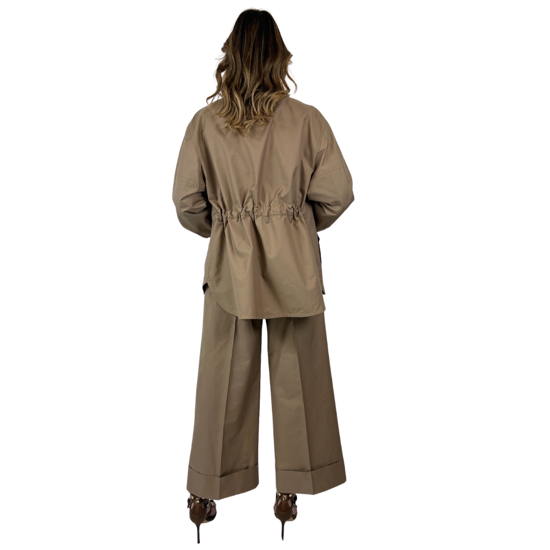 'S MAX MARA Completo safari beige giacca e pantaloni