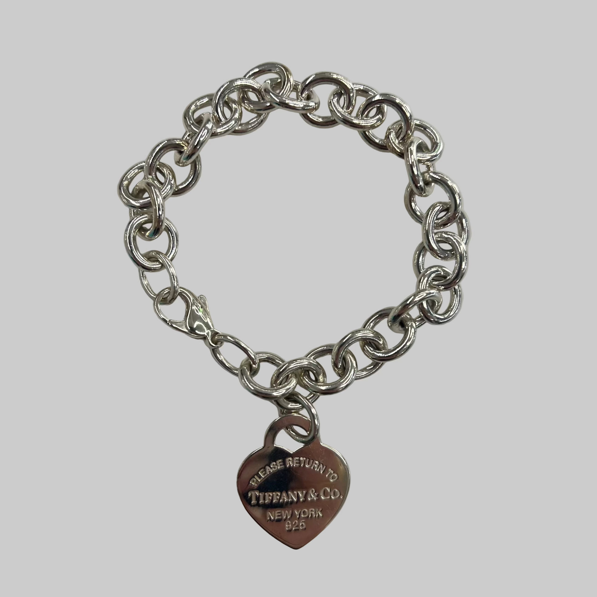 TIFFANY Bracciale "Heart Tag Charms" in argento 925 con charms cuore
