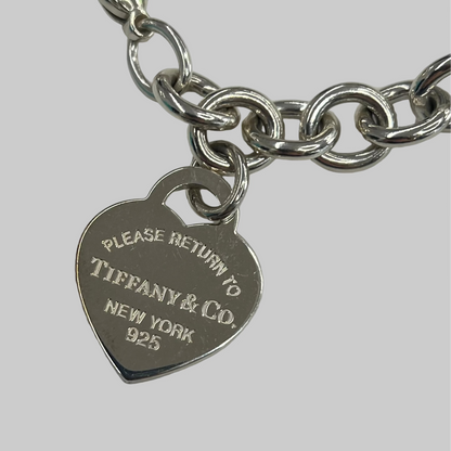 TIFFANY Bracciale "Heart Tag Charms" in argento 925 con charms cuore