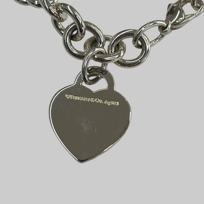 TIFFANY Bracciale "Heart Tag Charms" in argento 925 con charms cuore