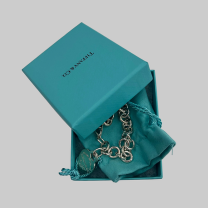 TIFFANY Bracciale "Heart Tag Charms" in argento 925 con charms cuore