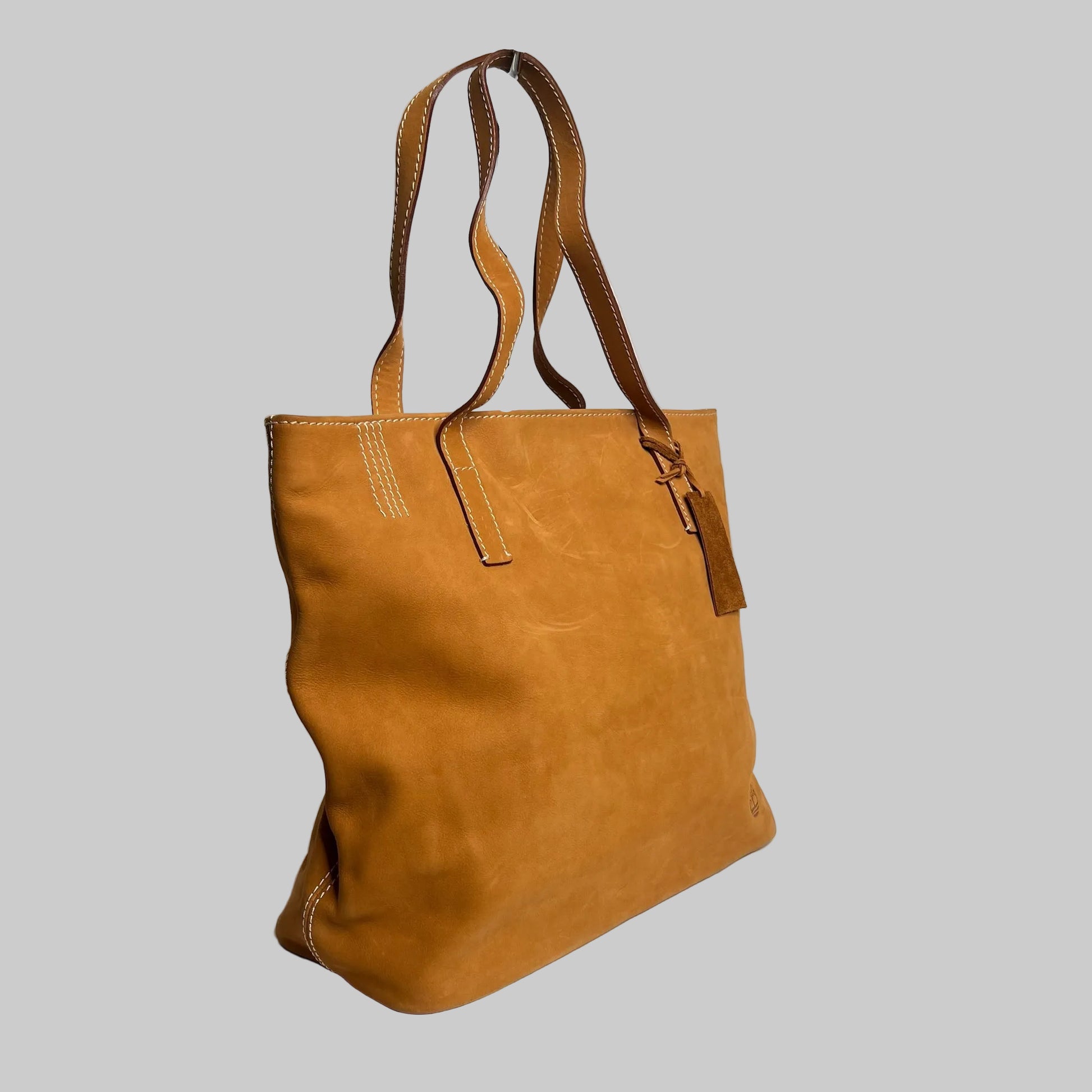 TIMBERLAND Borsa shopping in pelle scamosciata color cuoio
