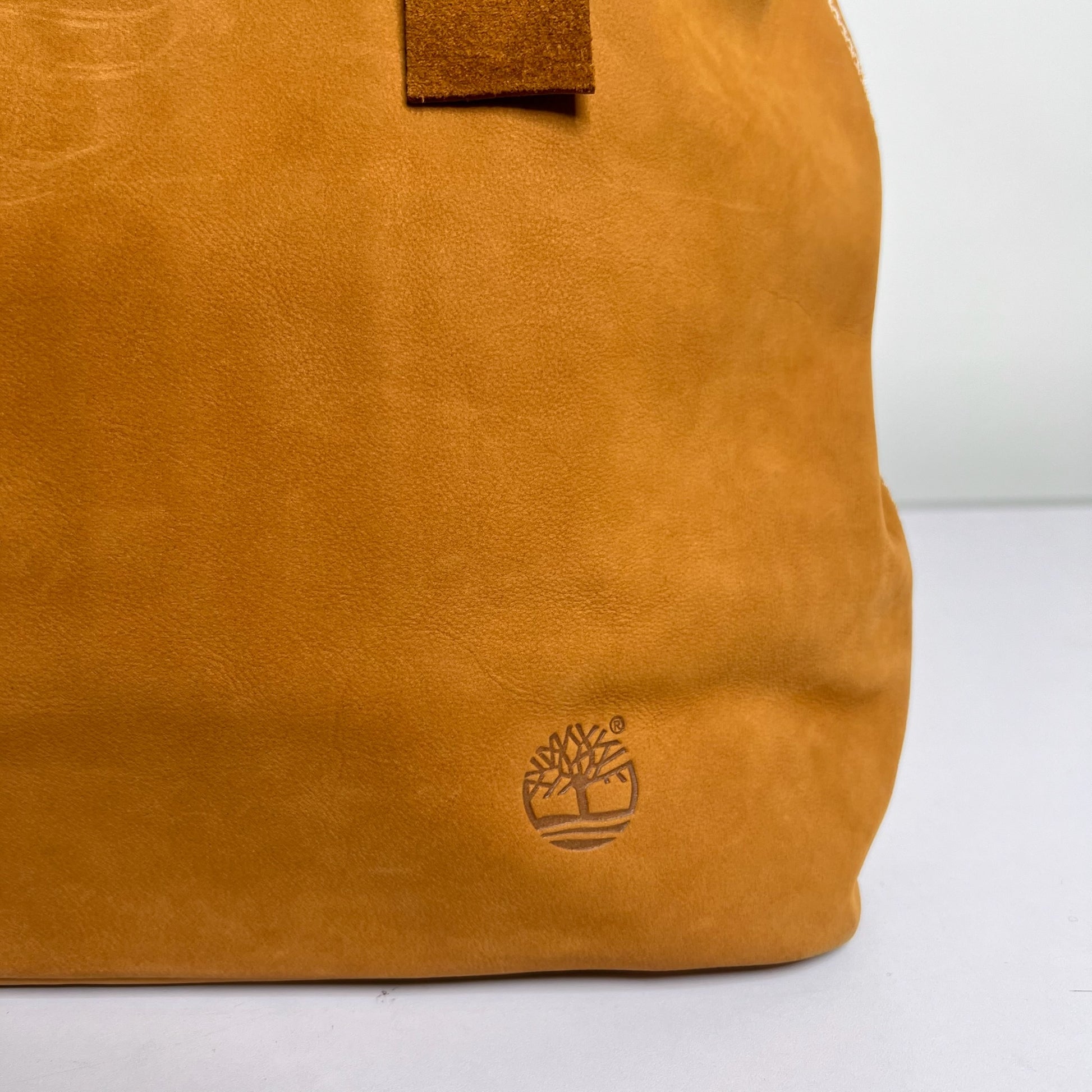 TIMBERLAND Borsa shopping in pelle scamosciata color cuoio