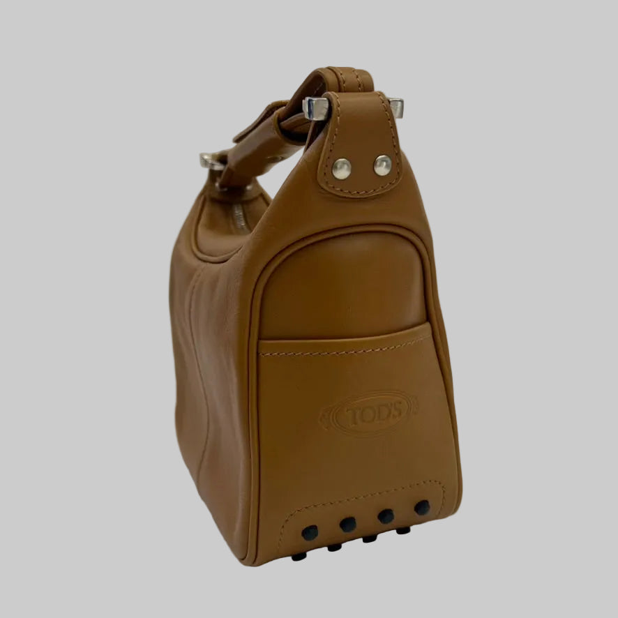 TOD'S Borsa cammello con gommini