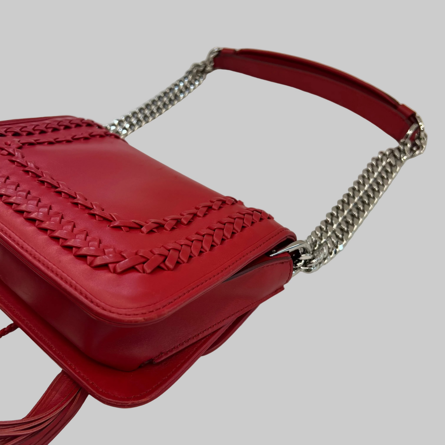 TOD'S Borsa in pelle rossa "Double T"