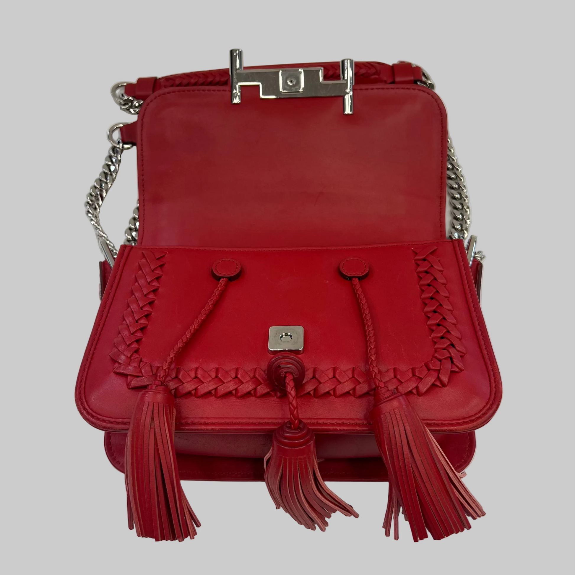 TOD'S Borsa in pelle rossa "Double T"