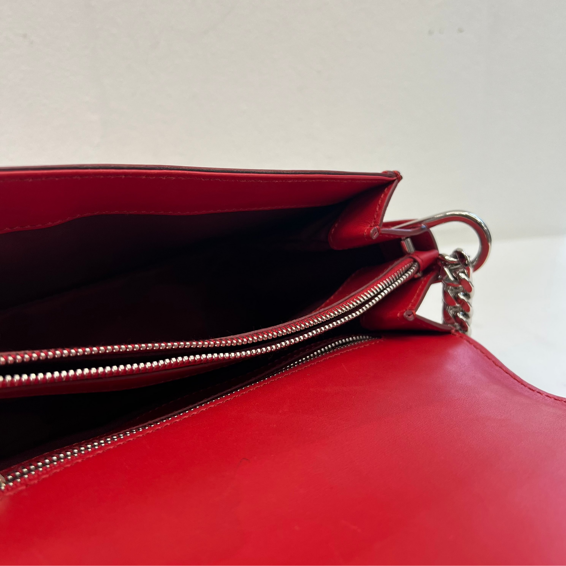 TOD'S Borsa in pelle rossa "Double T"