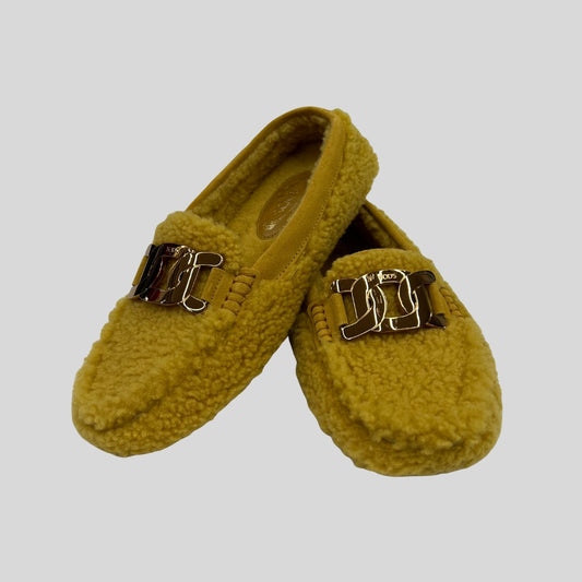 TOD'S Scarpa mocassino "Kate" in montone giallo