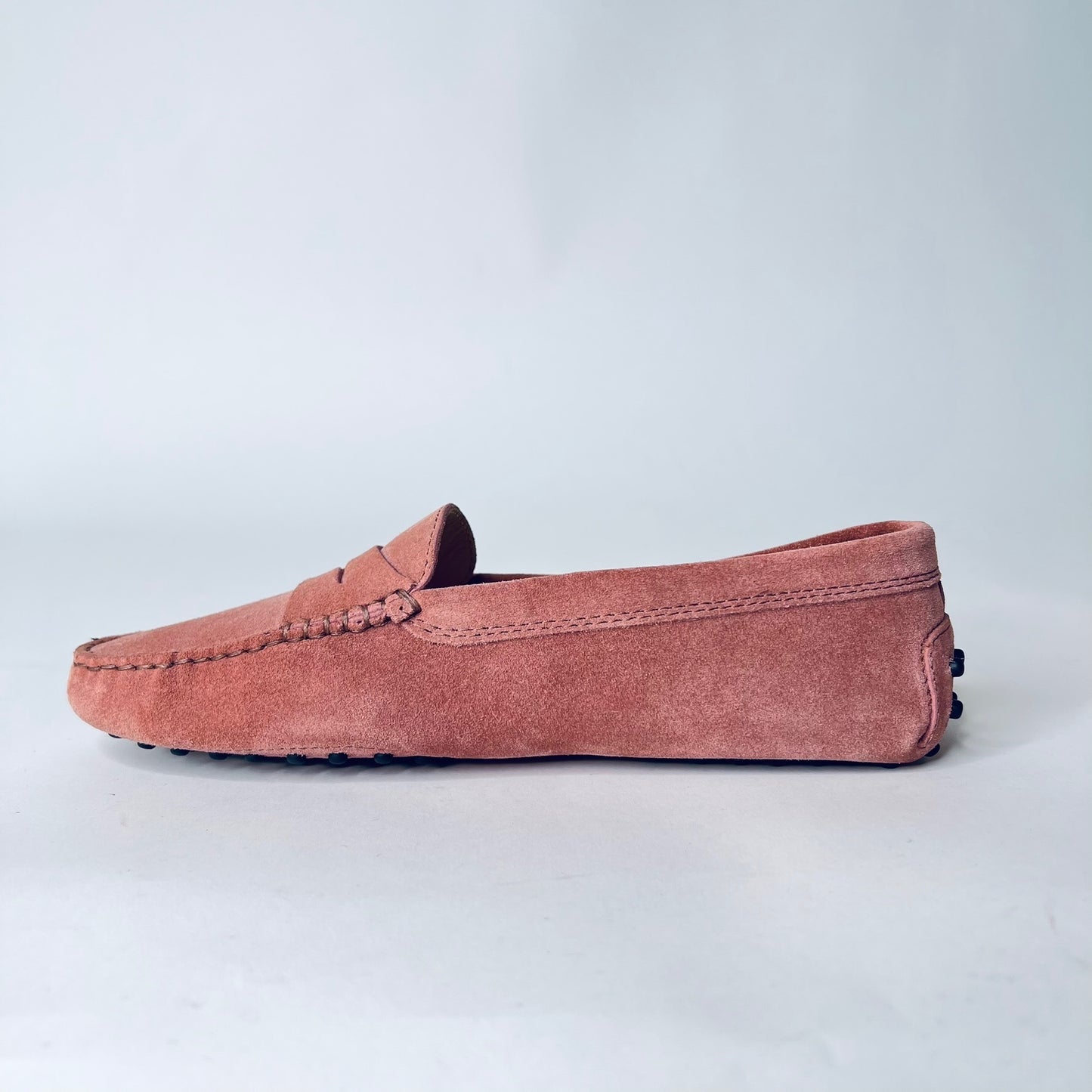 TOD'S Scarpa mocassino in pelle scamosciata rosa cipria