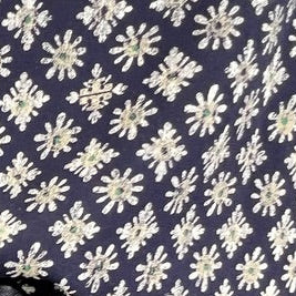 TORY BURCH Casacca in seta blu con piccoli fiori bianchi