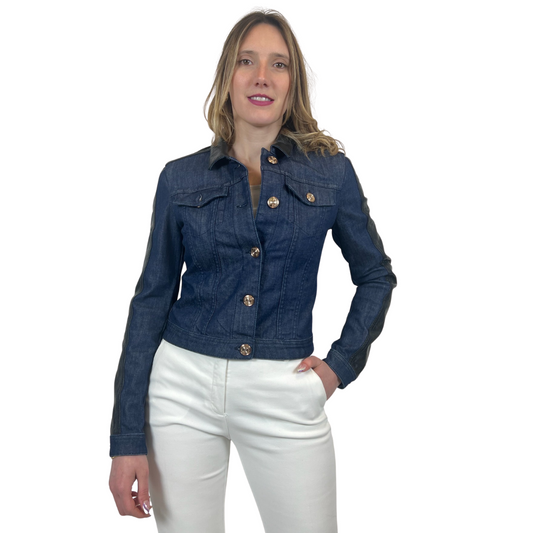 TRUSSARDI JEANS Giacca di jeans e pelle