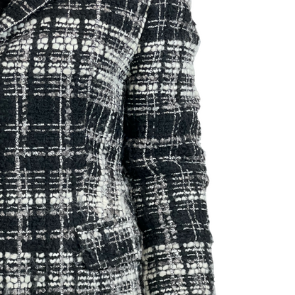 Tagliatore cappotto sfoderato nero e bianco check