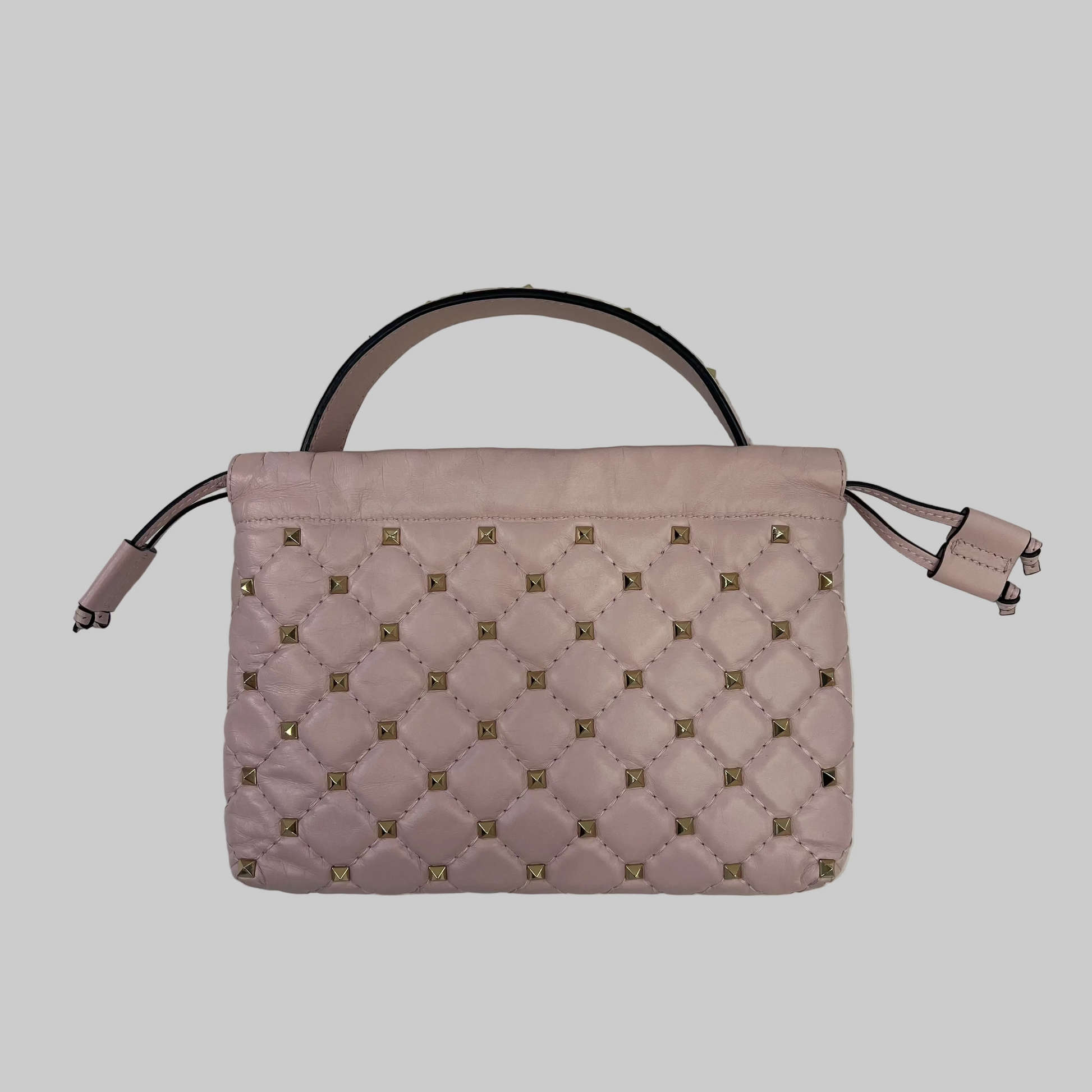VALENTINO Borsa "Rockstud Spike" in pelle rosa chiaro