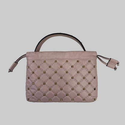 VALENTINO Borsa "Rockstud Spike" in pelle rosa chiaro