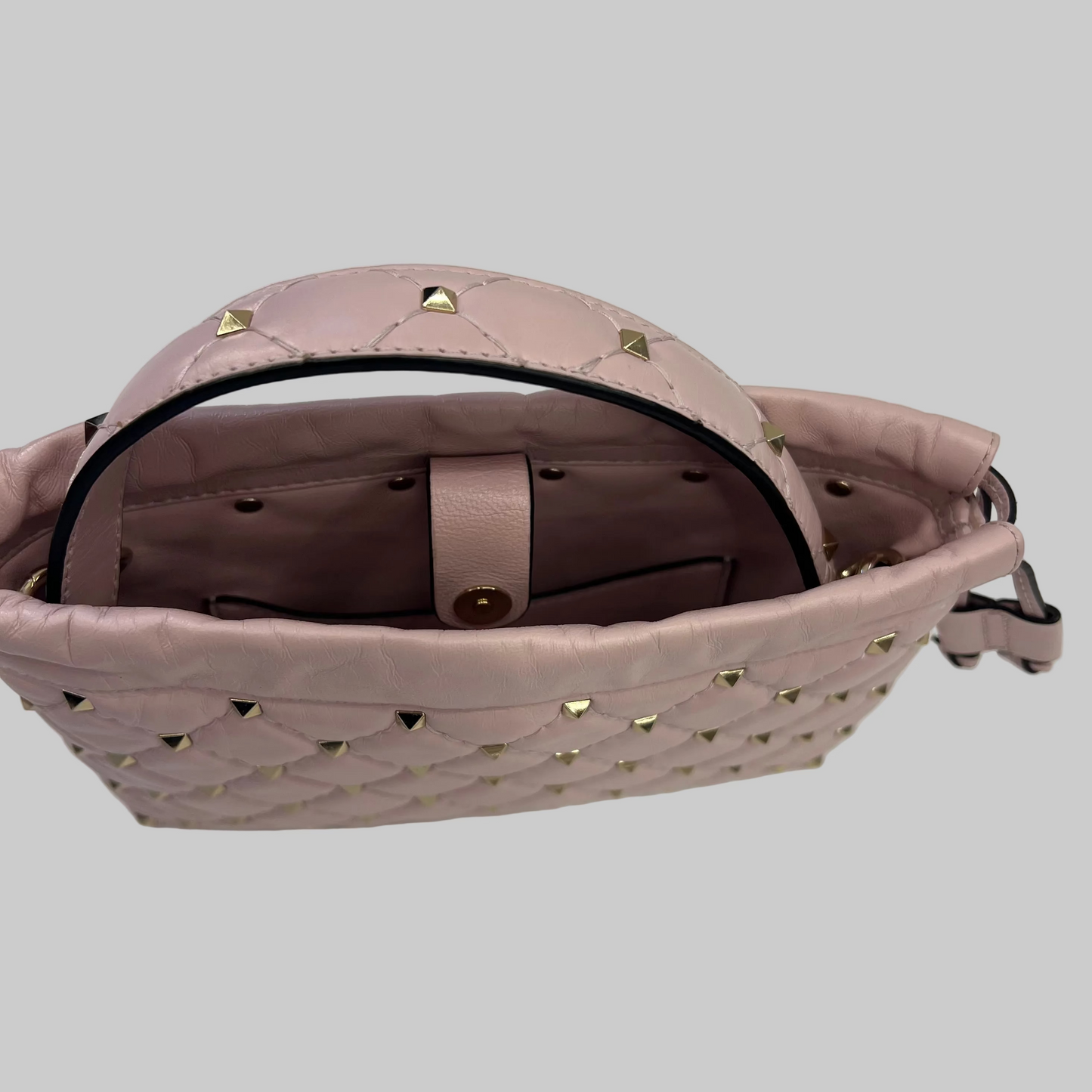 VALENTINO Borsa "Rockstud Spike" in pelle rosa chiaro