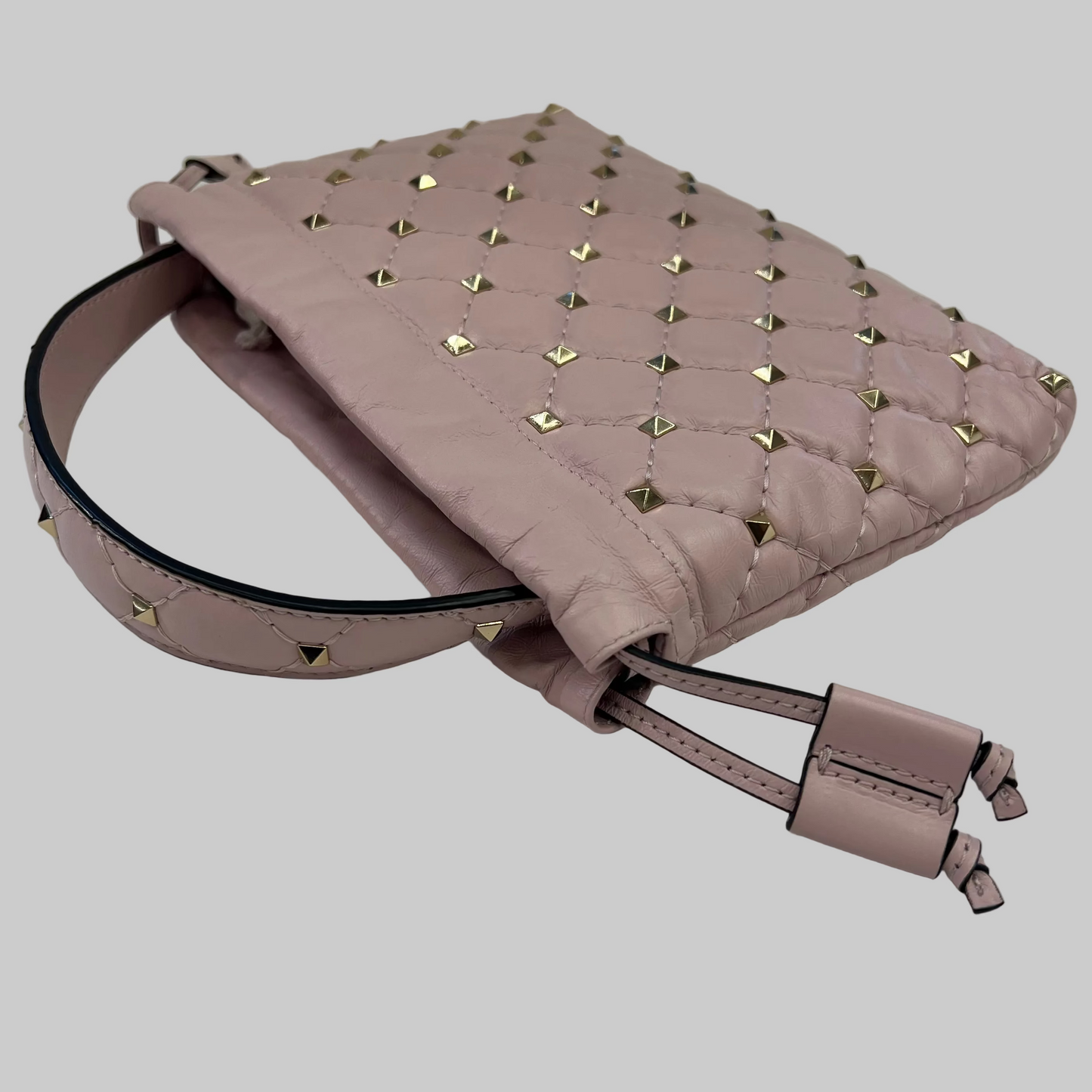 VALENTINO Borsa "Rockstud Spike" in pelle rosa chiaro