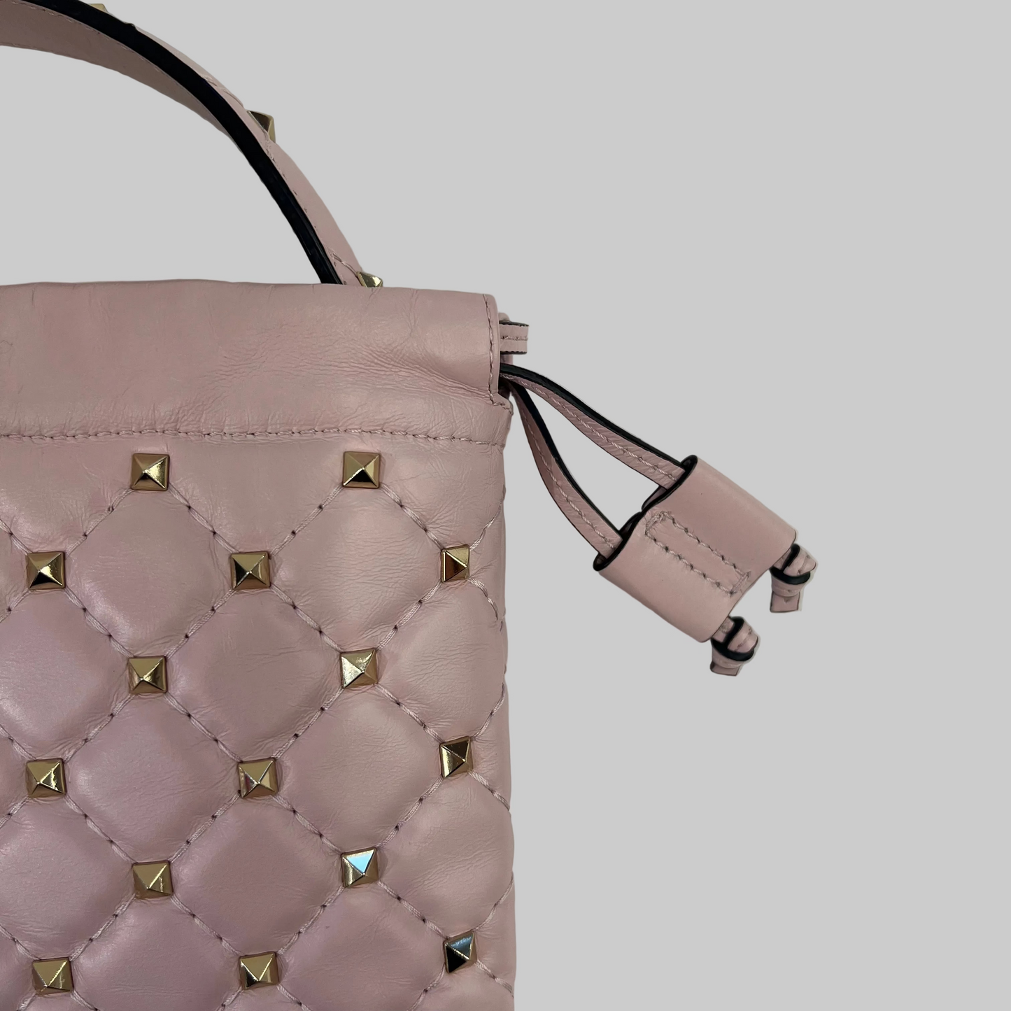VALENTINO Borsa "Rockstud Spike" in pelle rosa chiaro