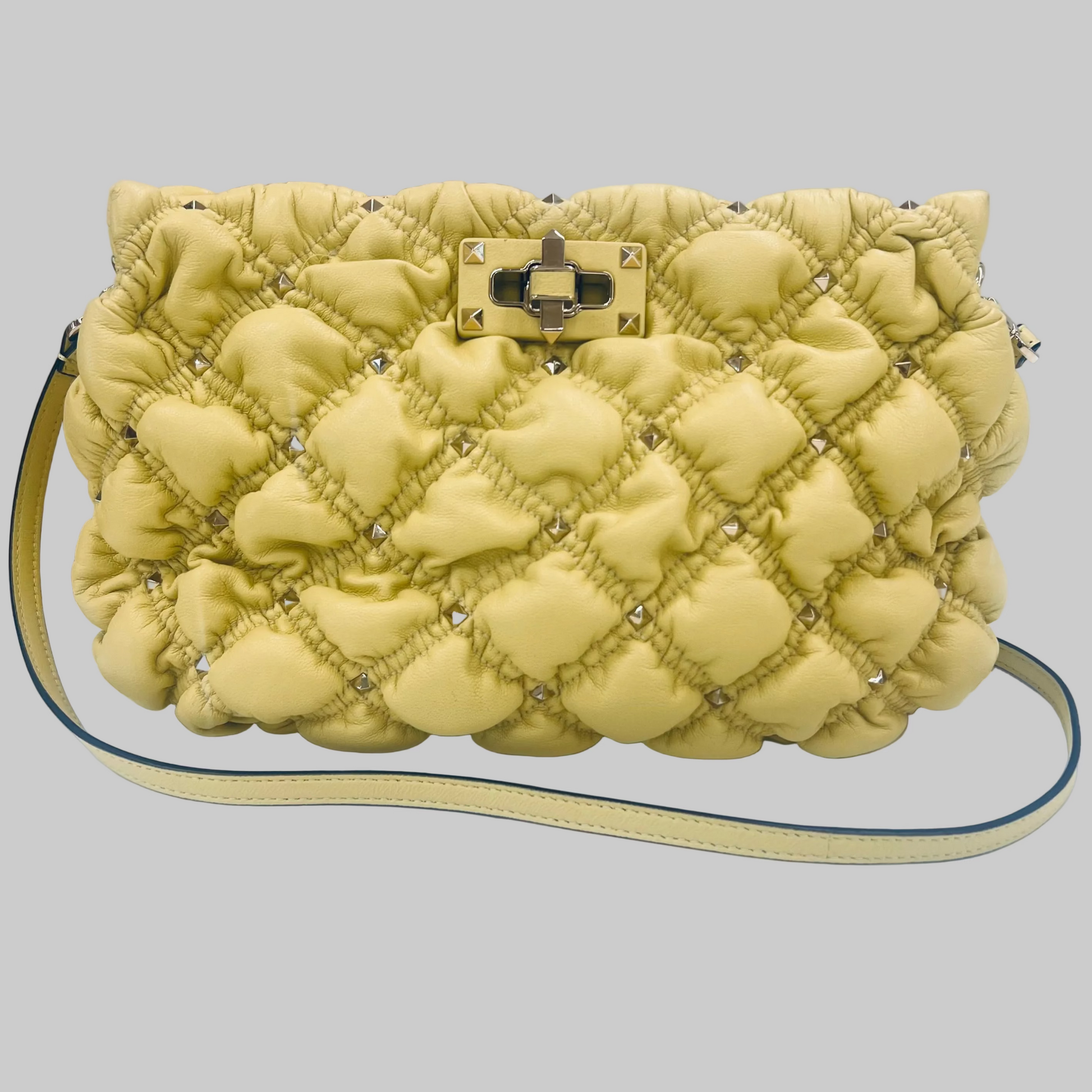 VALENTINO Borsa Spike Me Rockstude gialla 