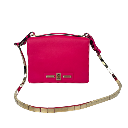VALENTINO Borsa quadrata in pelle rosa pink 