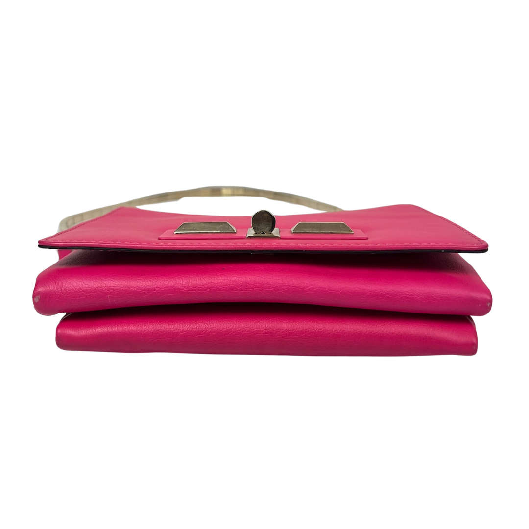 VALENTINO Borsa quadrata in pelle rosa pink 