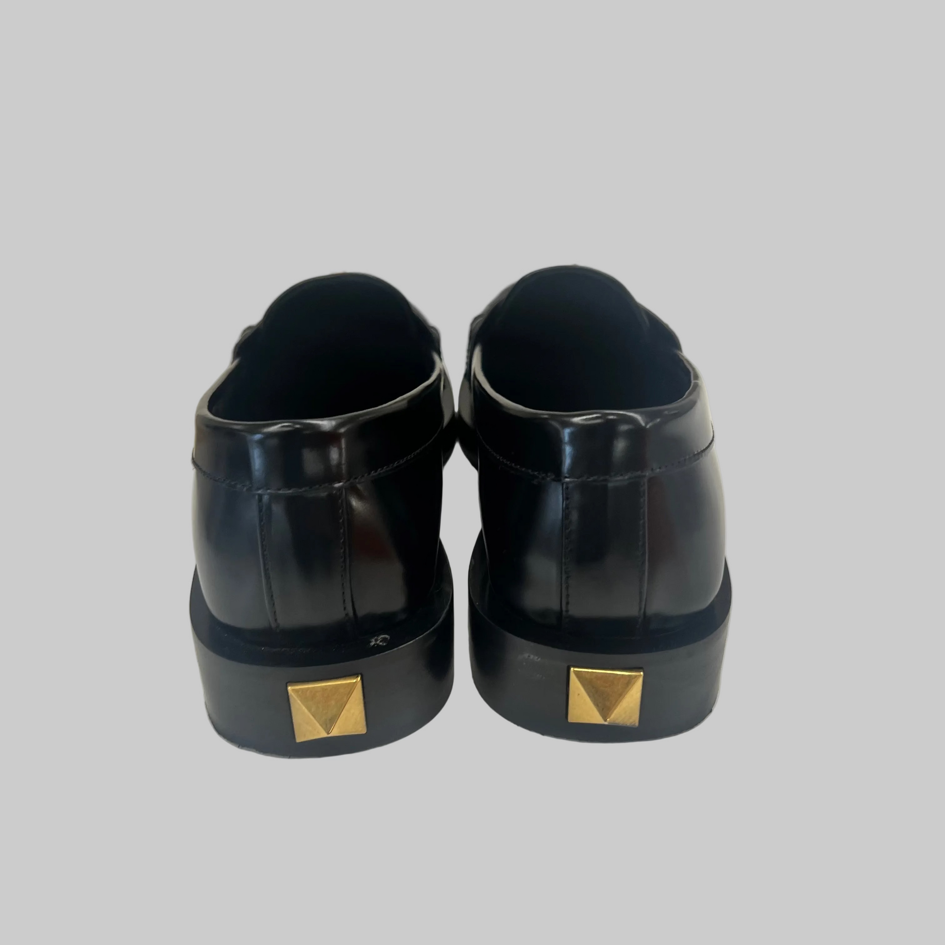VALENTINO Mocassino nero Roman Stud