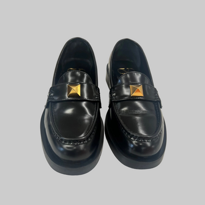 VALENTINO Mocassino nero Roman Stud