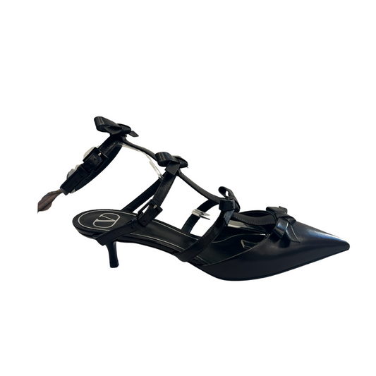 VALENTINO Scarpa decolté nera con 4 fiocchi