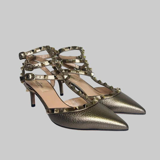 VALENTINO  Scarpe bronzo Rockstud