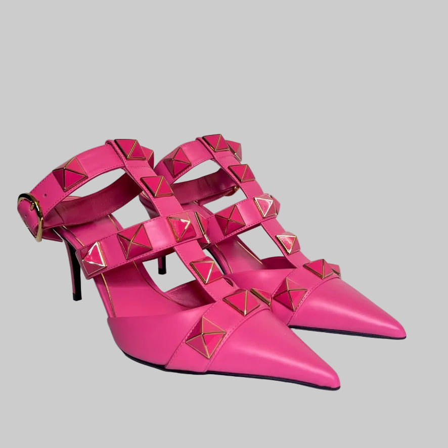 VALENTINO Scarpe rosa pink "Rockstud Roman"