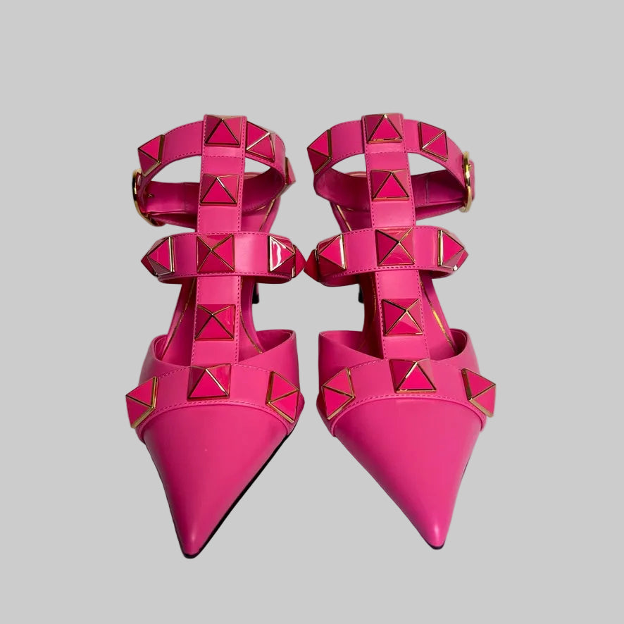 VALENTINO Scarpe rosa pink "Rockstud Roman"