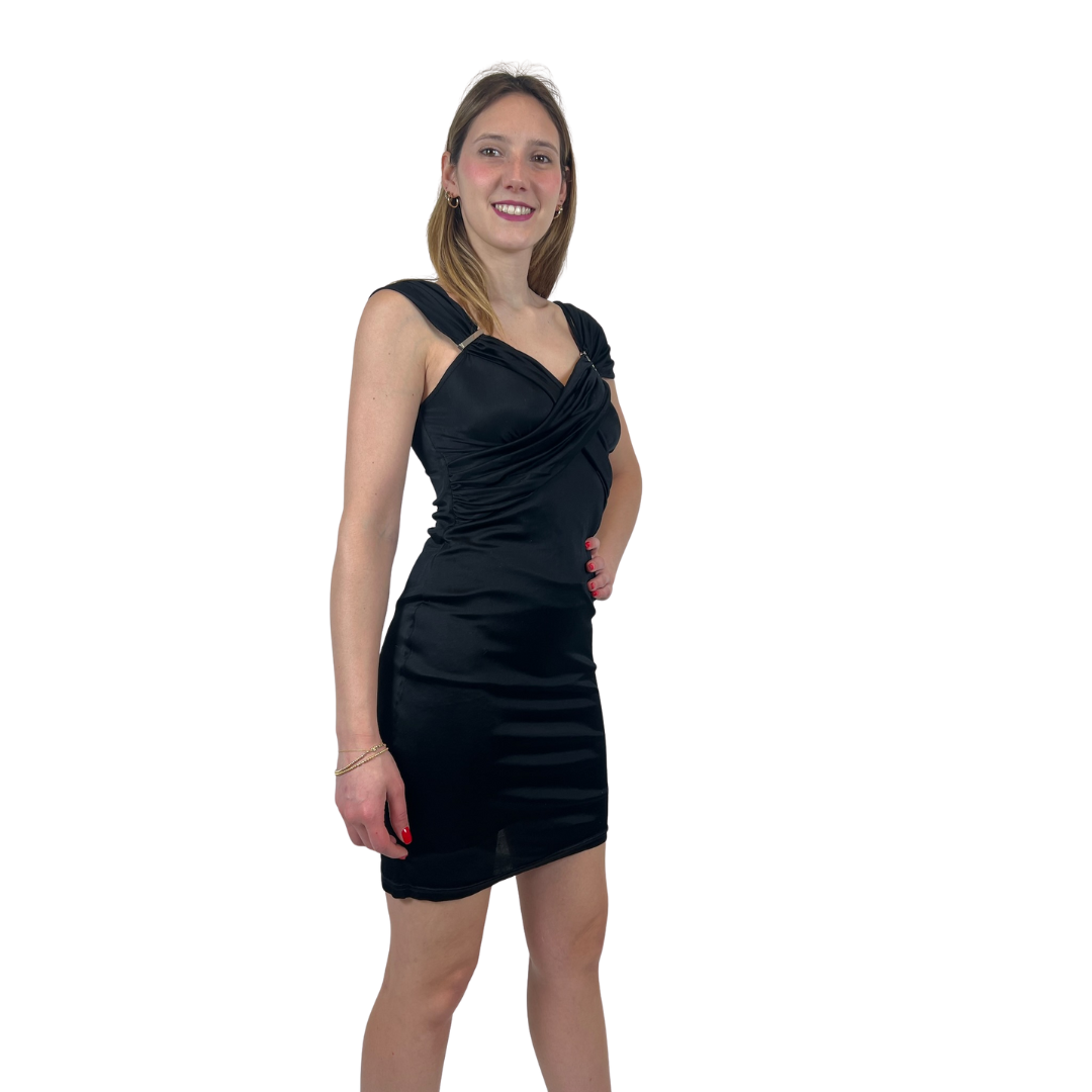 VERSACE COLLECTION Abito nero in jersey di viscosa