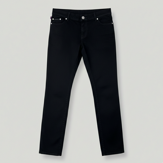 VICTORIA BECKHAM Jeans nero con stelle bianche