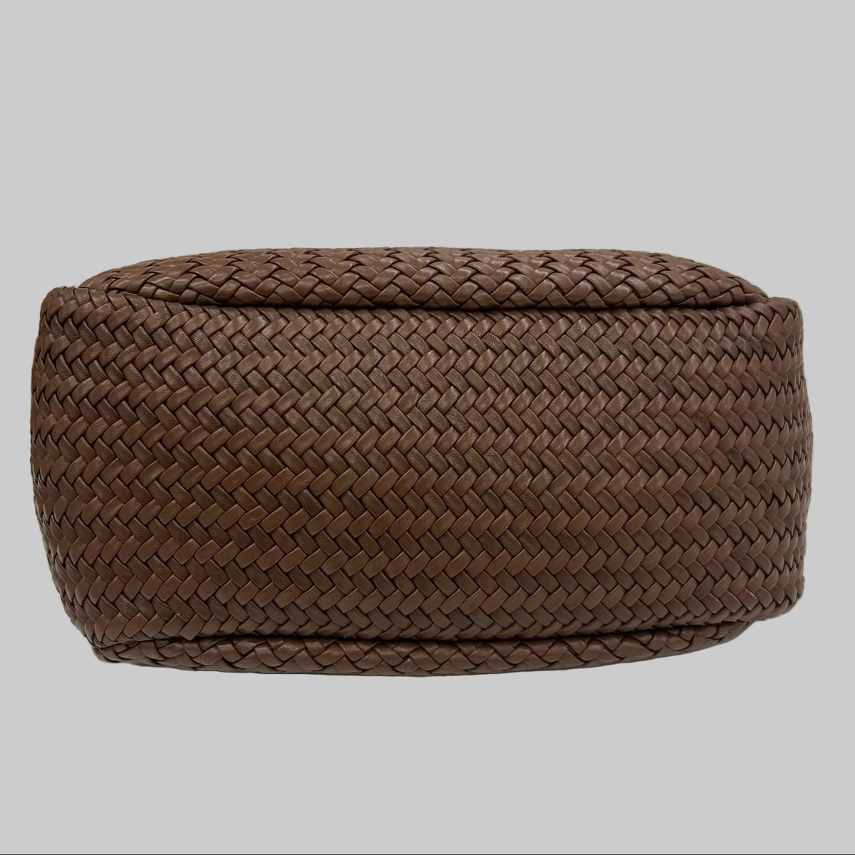 WEEKEND MAX MARA Borsa "Pasticcino" in pelle intrecciata color cioccolato