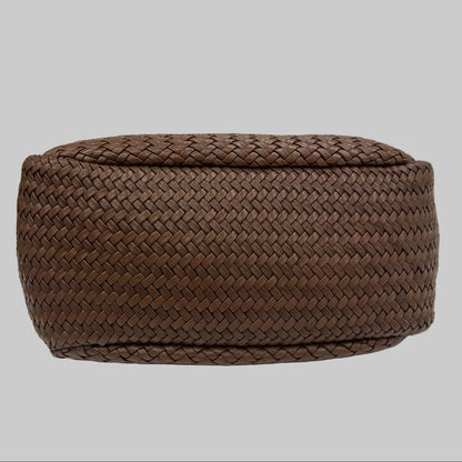WEEKEND MAX MARA Borsa "Pasticcino" in pelle intrecciata color cioccolato