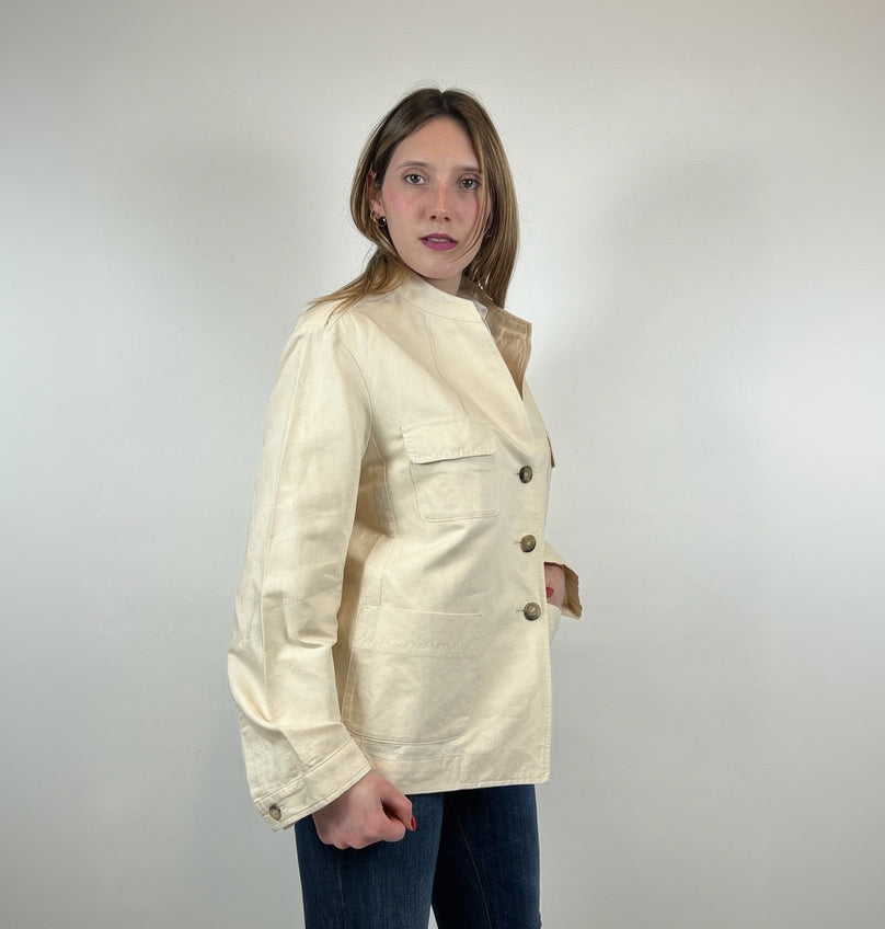 WEEKEND MAX MARA Giacca camicia cotone color burro