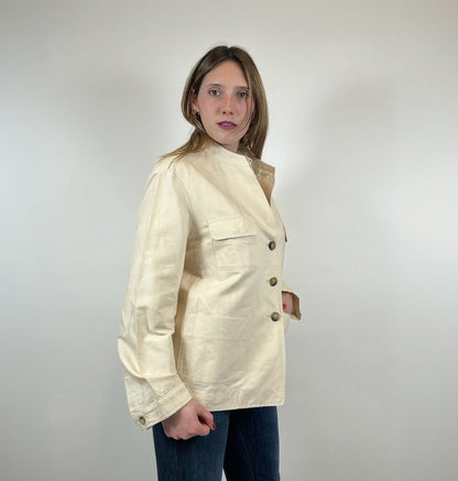 WEEKEND MAX MARA Giacca camicia cotone color burro
