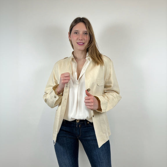 WEEKEND MAX MARA Giacca camicia cotone color burro