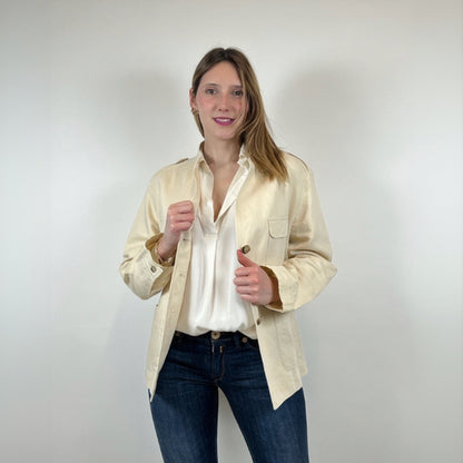 WEEKEND MAX MARA Giacca camicia cotone color burro