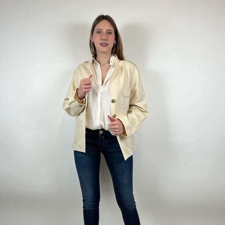 WEEKEND MAX MARA Giacca camicia cotone color burro